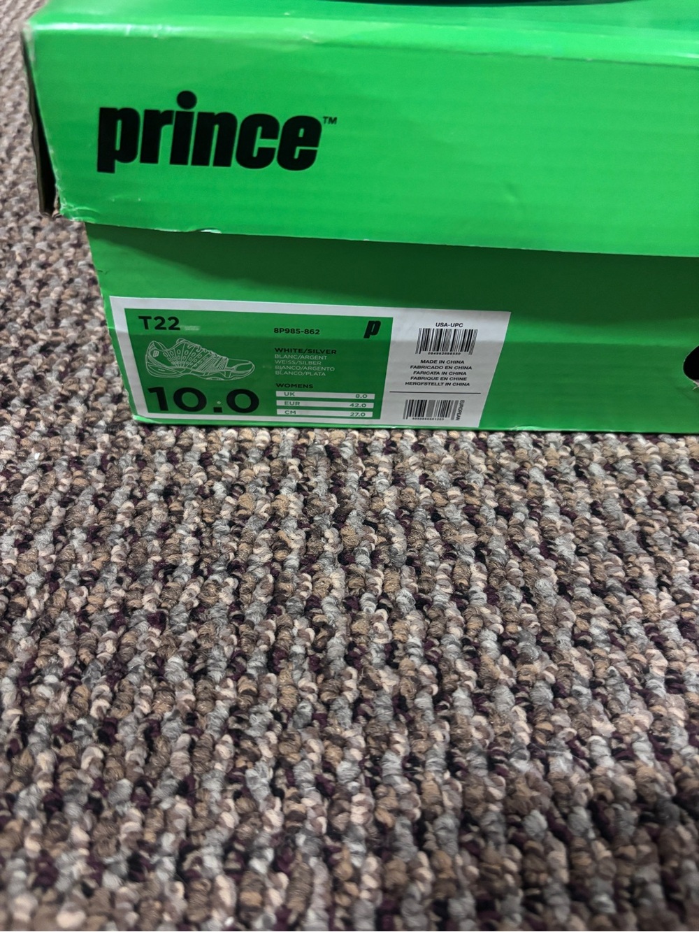 Prince White and Gray Performance Tennis Sneakers - Picture 2 of 4